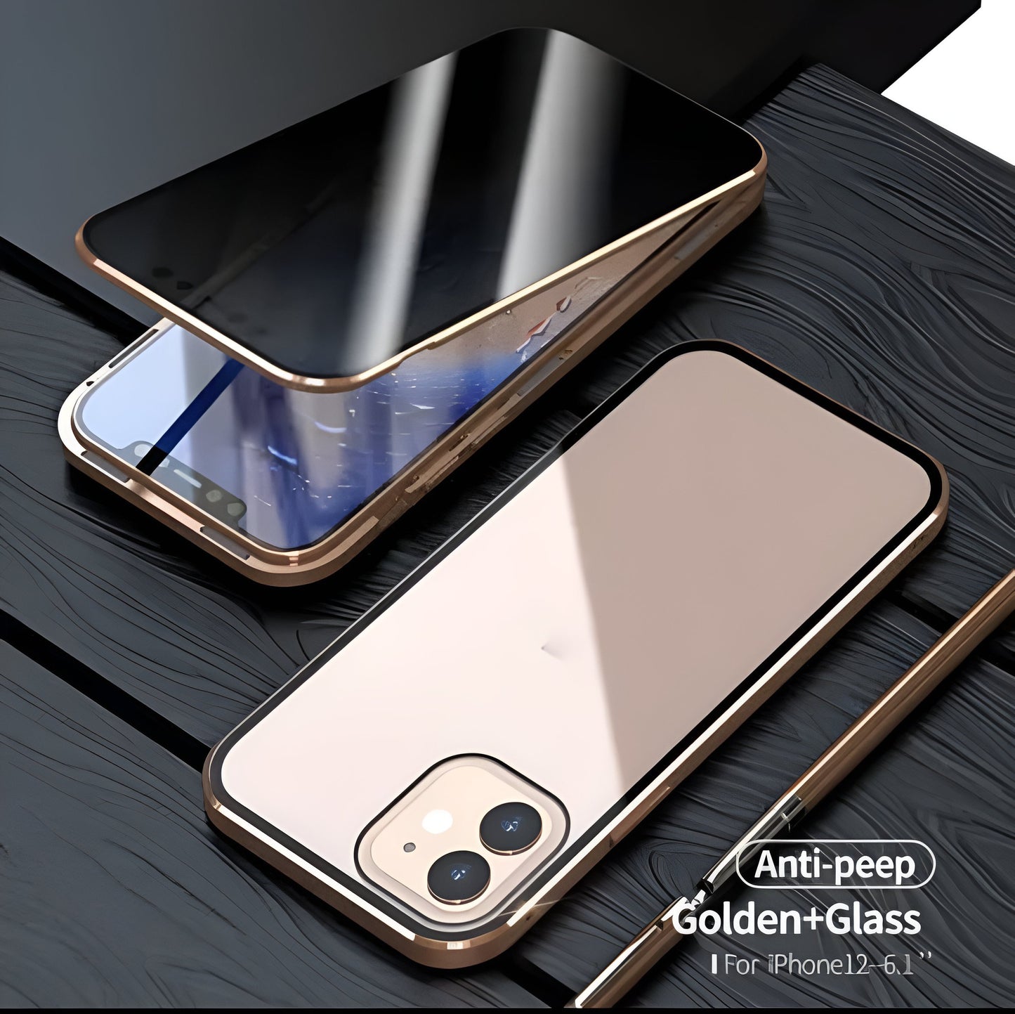 Magnetic Privacy Glass Case Screen For iPhones