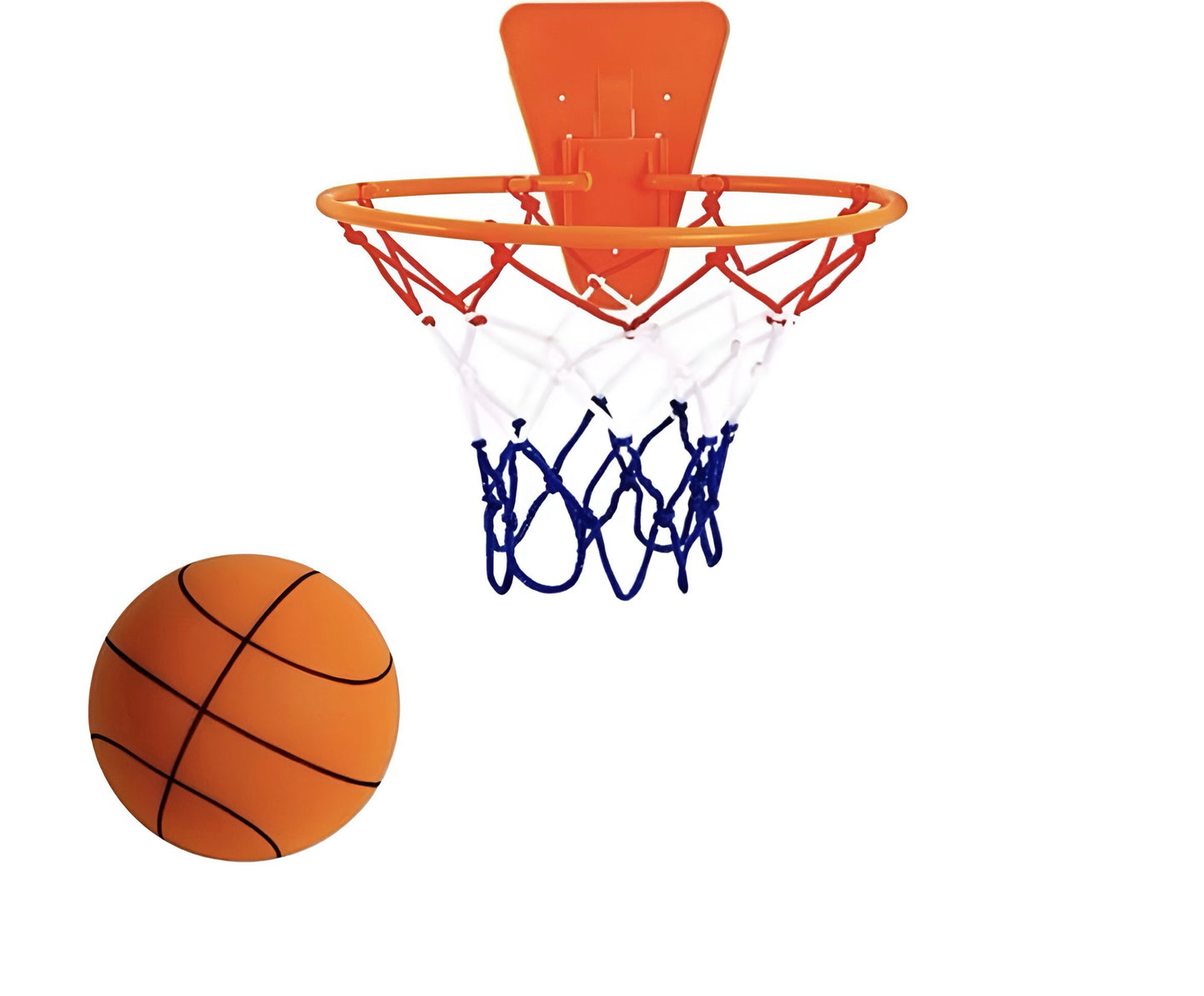 Silent High Density Foam Indoor & Outdoor Basketball With Hoop