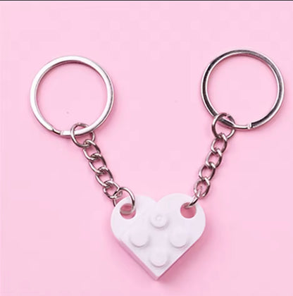 Separable Lego Love Heart KeyChain