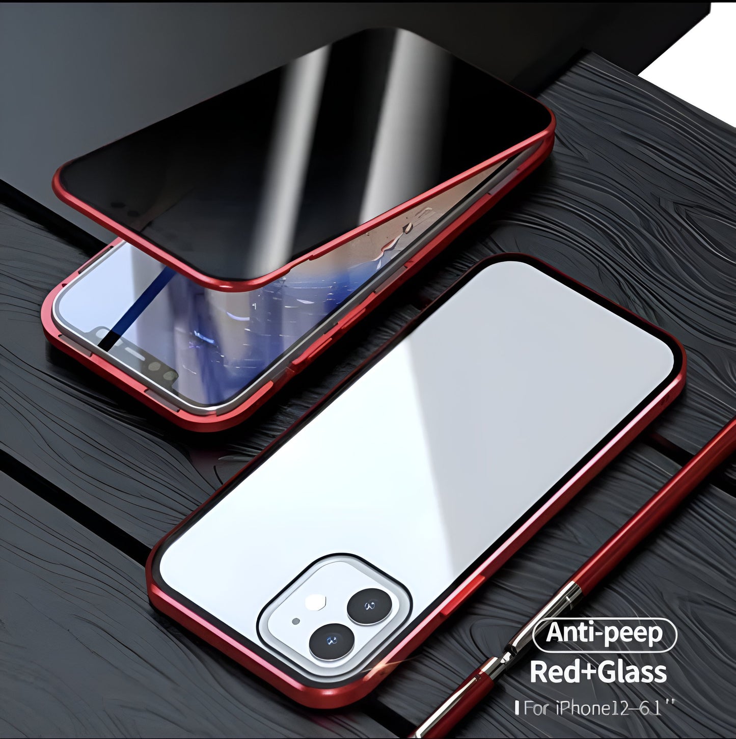 Magnetic Privacy Glass Case Screen For iPhones