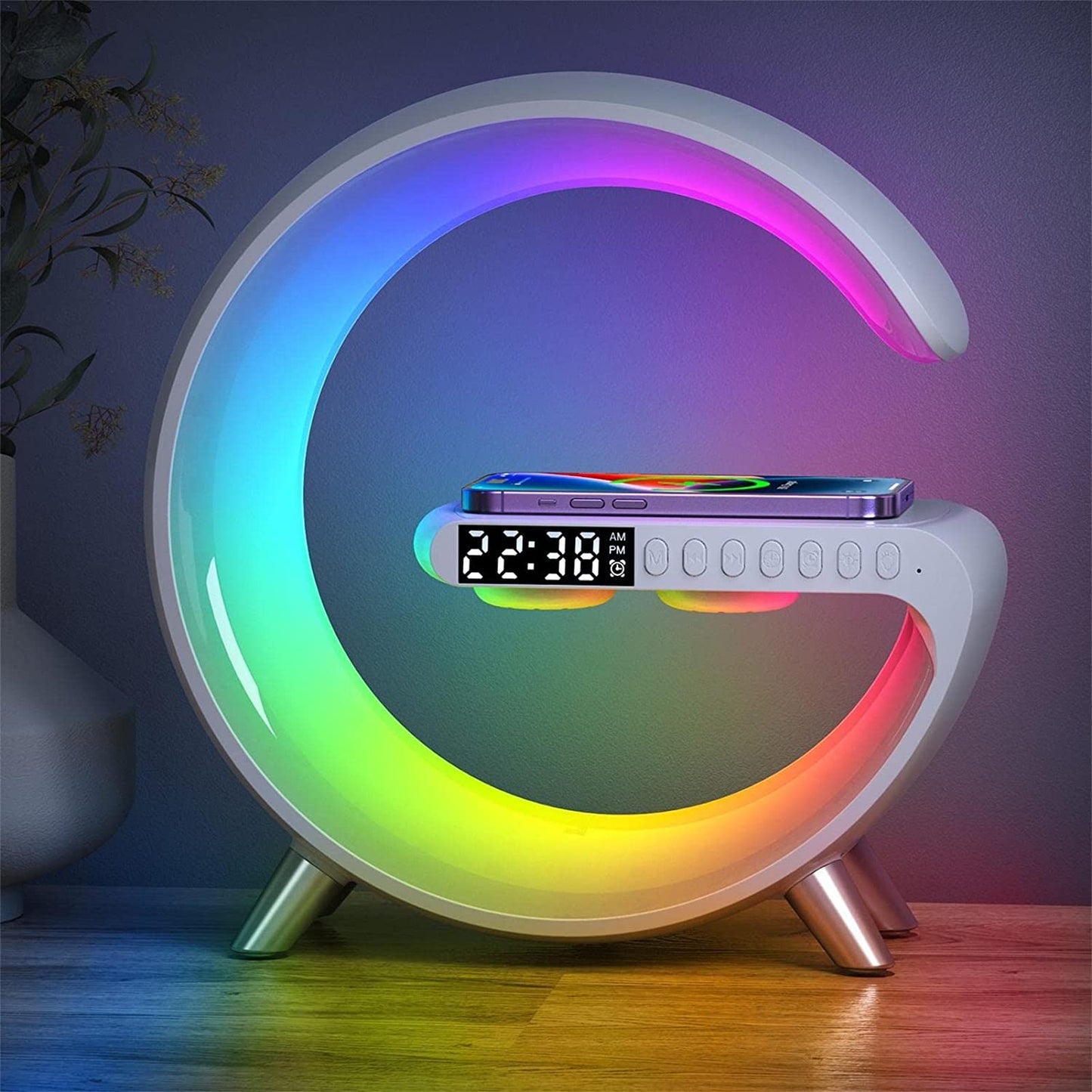 LED Charger Lamp With 15w Charging Deck & Adjustable Lighting