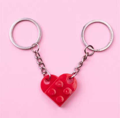 Separable Lego Love Heart KeyChain