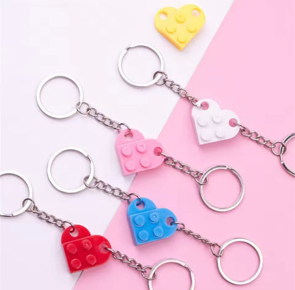 Separable Lego Love Heart KeyChain