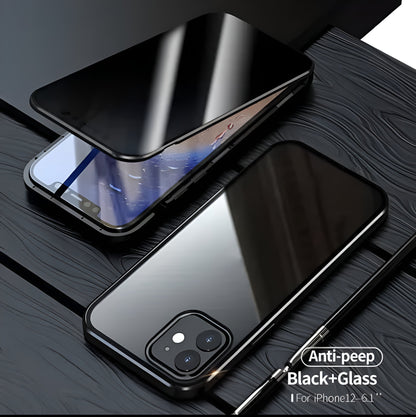 Magnetic Privacy Glass Case Screen For iPhones