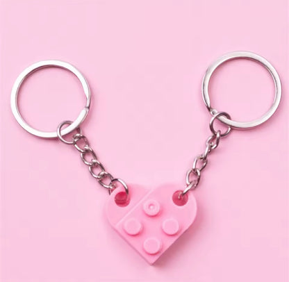 Separable Lego Love Heart KeyChain