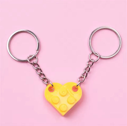 Separable Lego Love Heart KeyChain