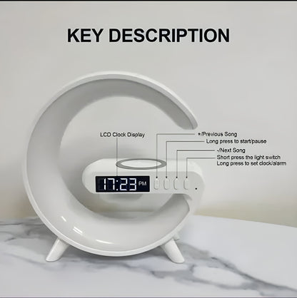 LED Charger Lamp With 15w Charging Deck & Adjustable Lighting