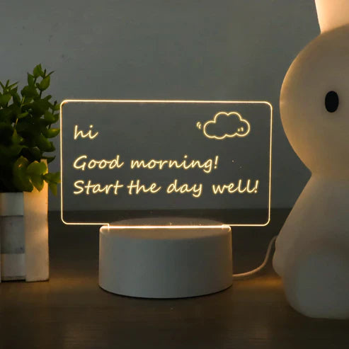 Creative LED Customised Message Note Board With Pen