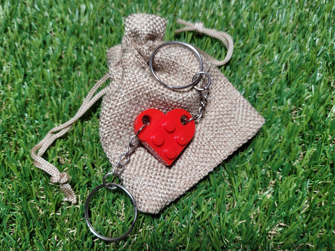 Separable Lego Love Heart KeyChain