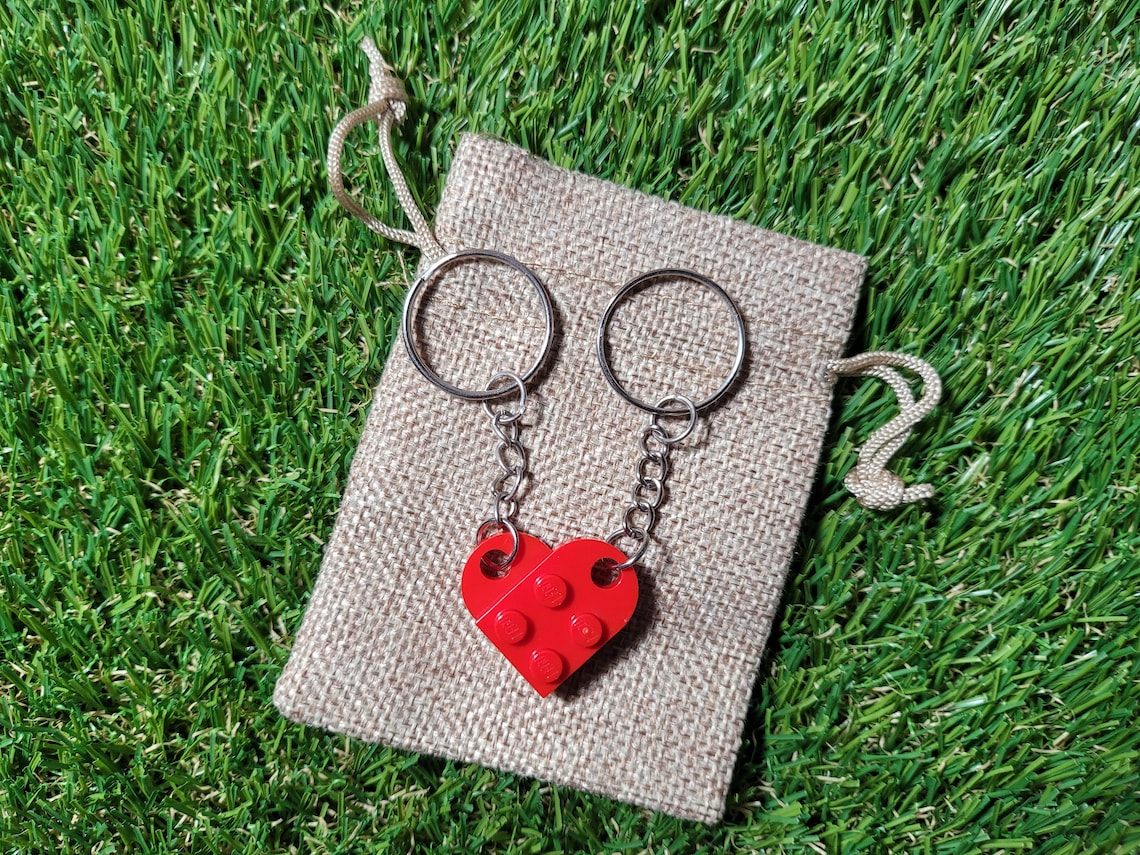 Separable Lego Love Heart KeyChain